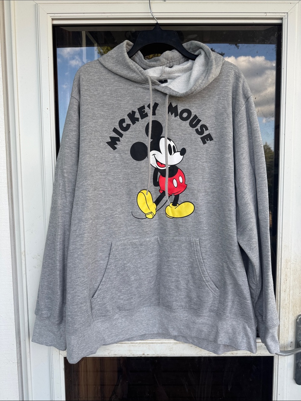 Disney Women’s Gray Mickey Mouse Crewneck Hoodie Sweatshirt size 2XL